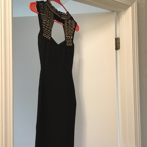 BEBE exotic black dress - Picture 3 of 6